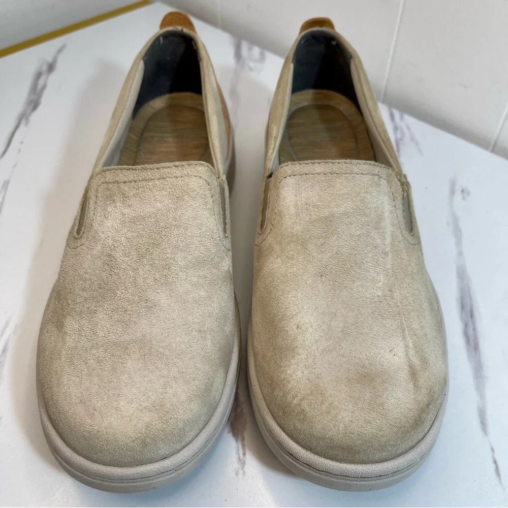 Dansko Beige Suede Leather Slip-on Comfort Sneaker Women's Sz 7.5-8/EU 38 Nurse